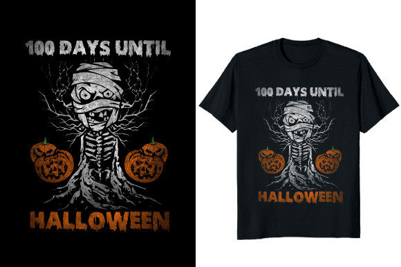 100 Days Until Halloween T-shirt Design