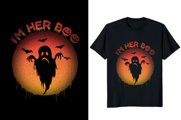 I m Her Boo Halloween T-shirt Design