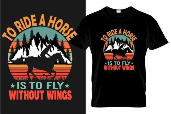 Vintage Sunset Horse T Shirt